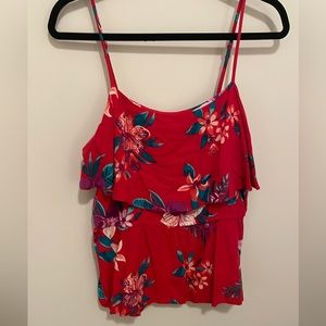 Old navy red floral tank
